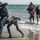 “Gambian journalists Sheriff Bojang Jr., left, and Abdoulie John arrive in Banjul for the first time in years. Bojang has been in exile since 2007 and John since 2013 — this is their first time being home in years,” Voice of America reported. (Credit: Ricci Shryock/Voice of America)